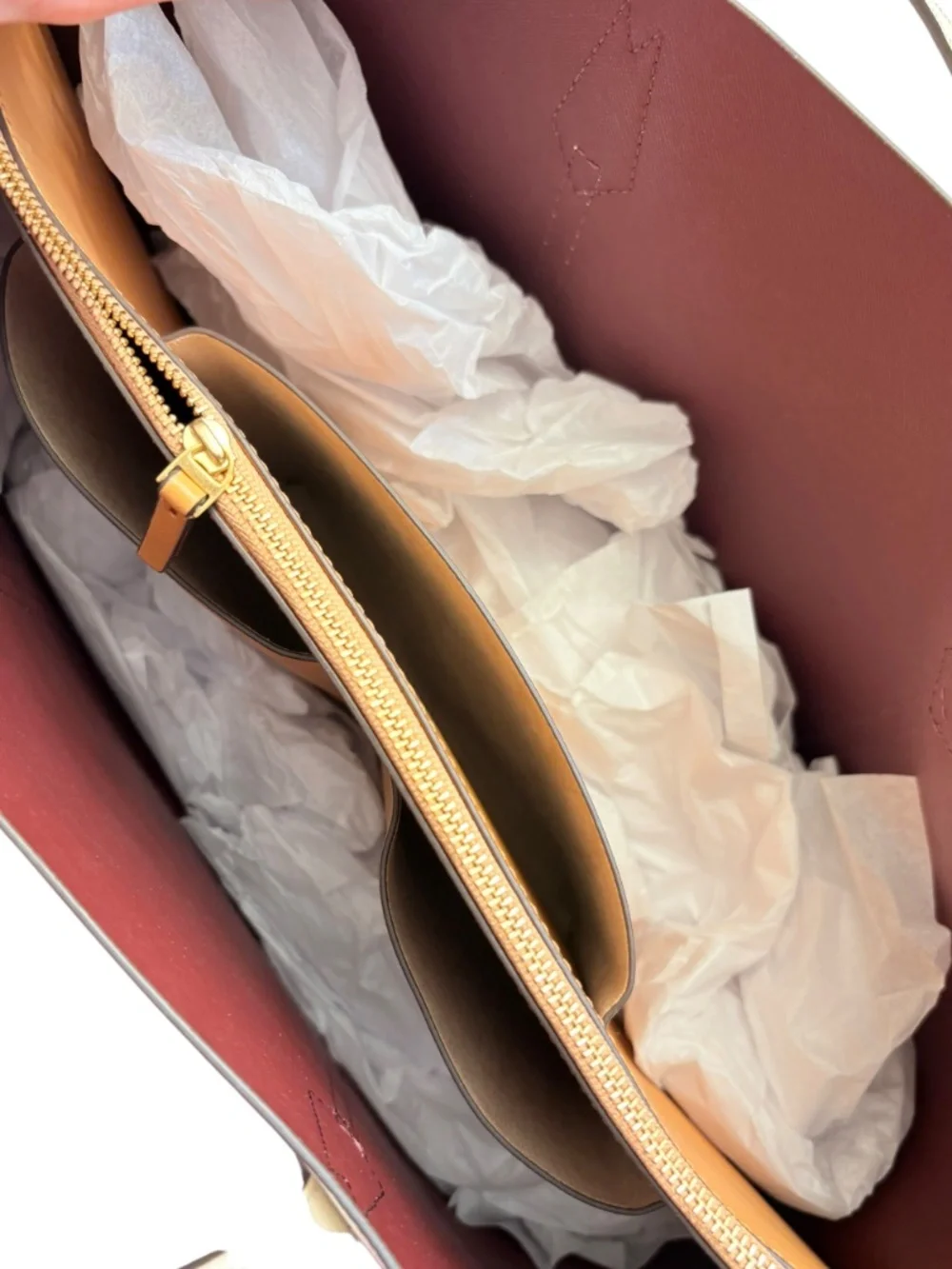 Tory Burch white pebbled leather Perry tote bag